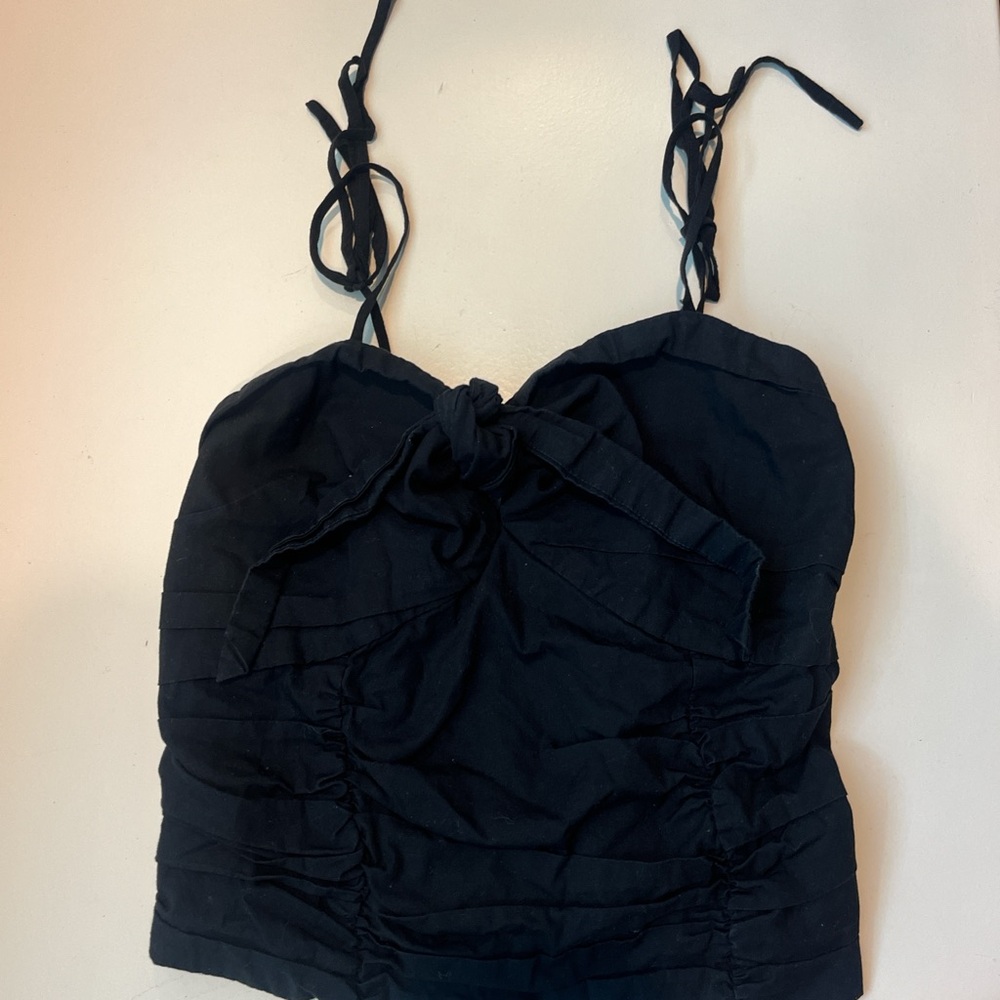 Free People Black Tank with ties